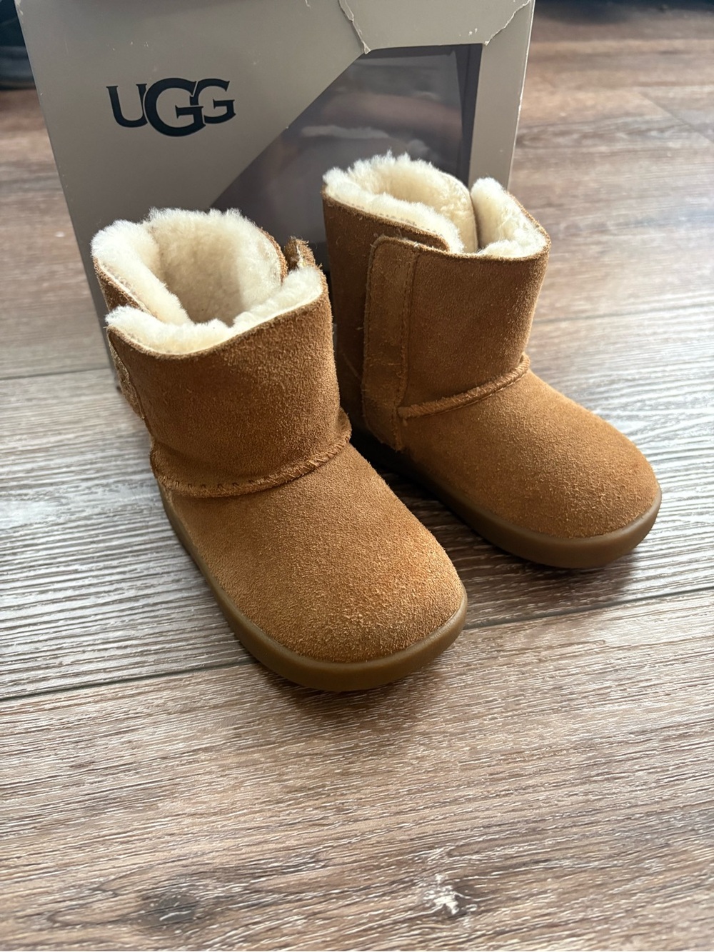 UGG Kids Classic Chestnut Suede Shearling Boots